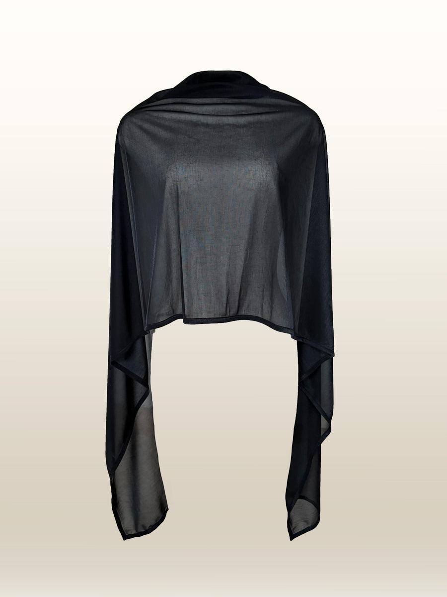 DRESS OVER CAPE - midnight black – SISANDI