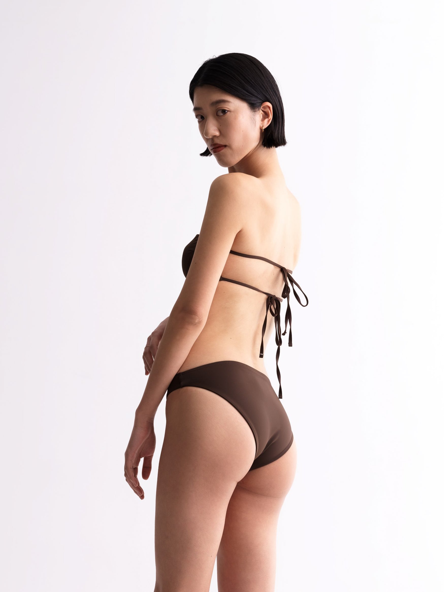 SISANDI ビキニセット ブラウン サイズ2 TIE BANDEAU - morning espresso – SISANDI